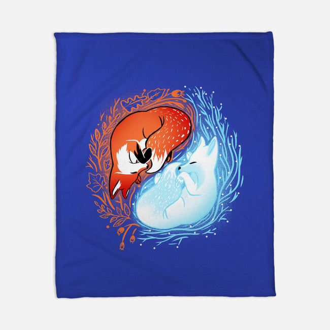 Autumn And Winter Fox-none fleece blanket-IKILO