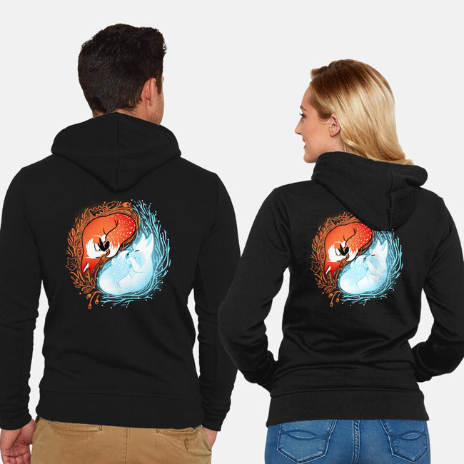 Autumn And Winter Fox-unisex zip-up sweatshirt-IKILO