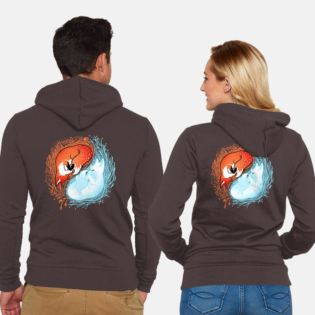 Autumn And Winter Fox-unisex zip-up sweatshirt-IKILO
