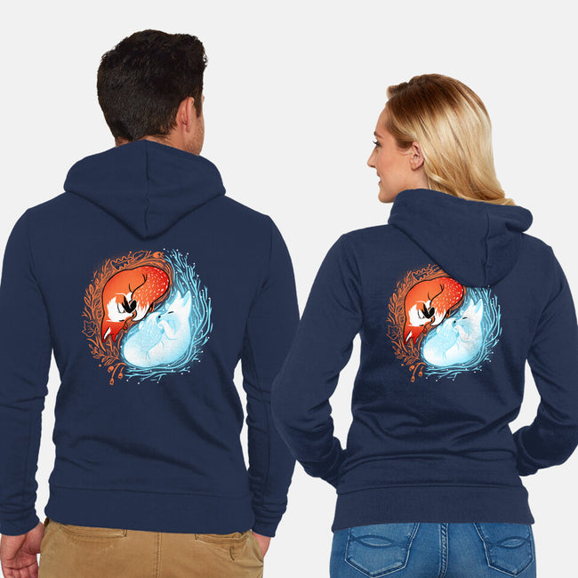 Autumn And Winter Fox-unisex zip-up sweatshirt-IKILO