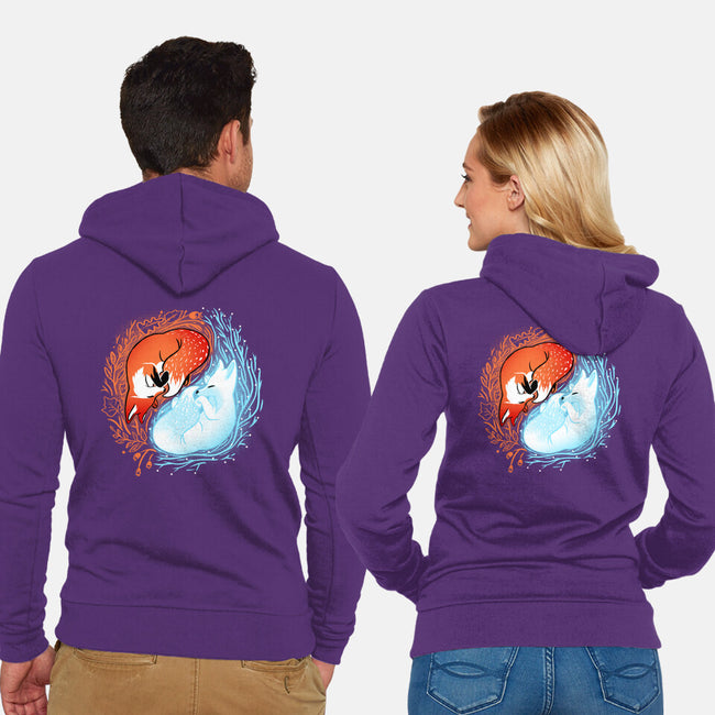 Autumn And Winter Fox-unisex zip-up sweatshirt-IKILO