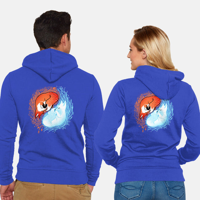 Autumn And Winter Fox-unisex zip-up sweatshirt-IKILO