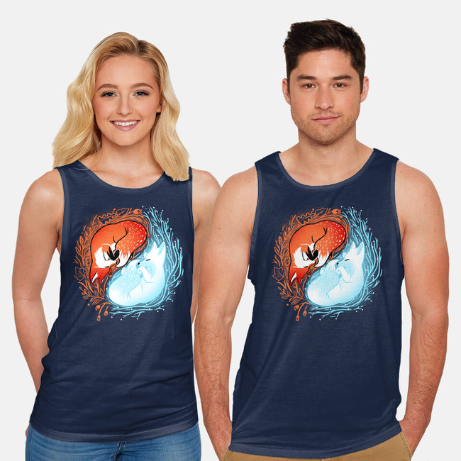 Autumn And Winter Fox-unisex basic tank-IKILO
