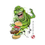 Slimer Sumi-E-none removable cover throw pillow-DrMonekers