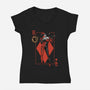 The Queen Of Gotham-womens v-neck tee-Six Eyed Monster