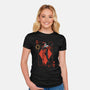 The Queen Of Gotham-womens fitted tee-Six Eyed Monster