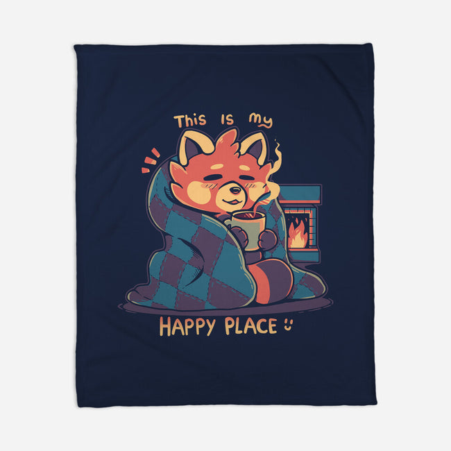 Happy Place Fireplace-none fleece blanket-TechraNova