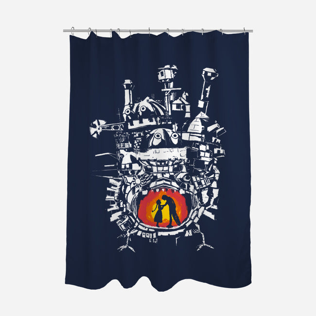 Howl's Castle-none polyester shower curtain-RamenBoy