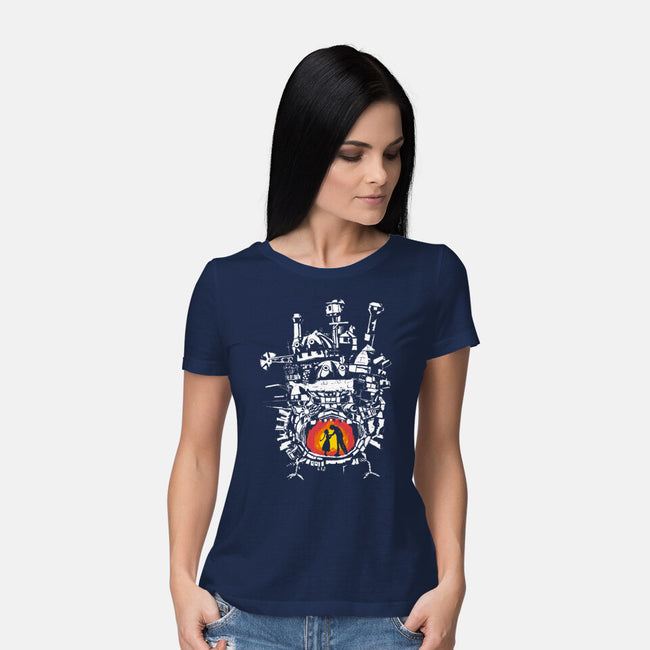 Howl's Castle-womens basic tee-RamenBoy