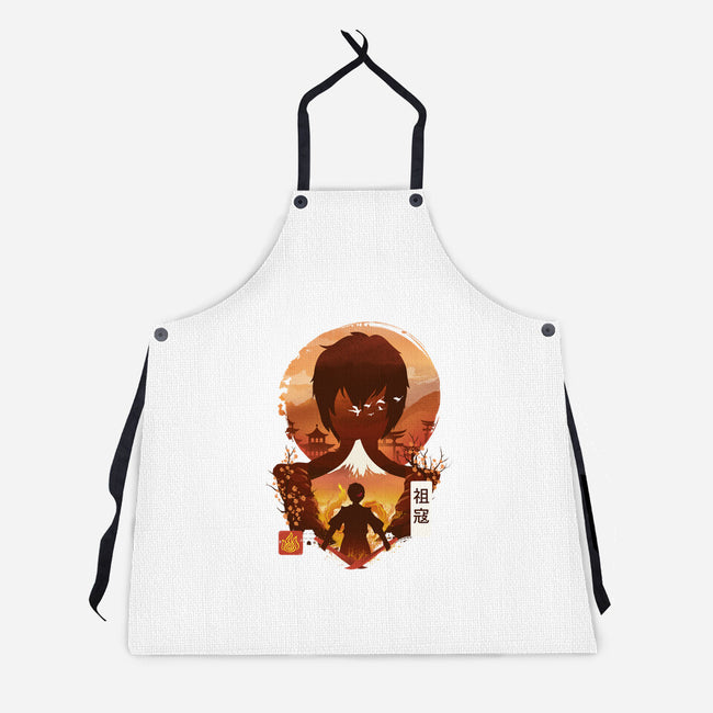 Ukiyo E Firebender-unisex kitchen apron-dandingeroz