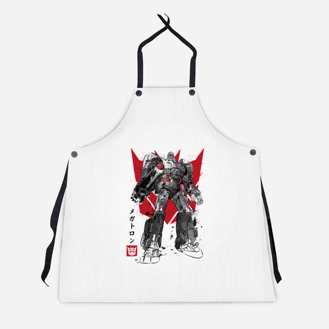 Destruction Sumi-E-unisex kitchen apron-DrMonekers