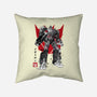 Destruction Sumi-E-none removable cover w insert throw pillow-DrMonekers