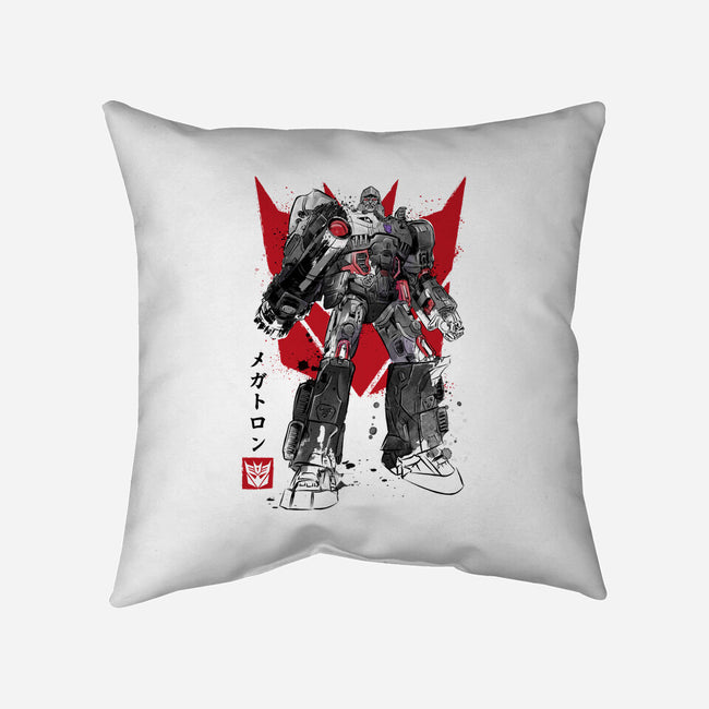 Destruction Sumi-E-none removable cover w insert throw pillow-DrMonekers