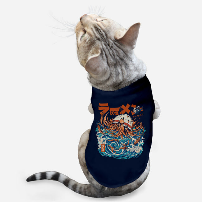 Dark Great Ramen Of Kanagawa-cat basic pet tank-ilustrata