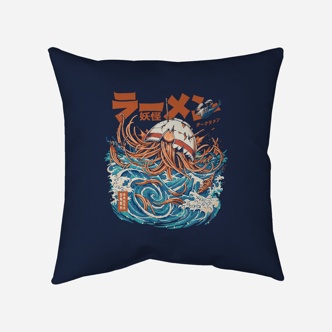 Dark Great Ramen Of Kanagawa-none removable cover throw pillow-ilustrata