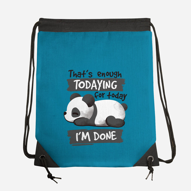 Enough Todaying-none drawstring bag-NemiMakeit