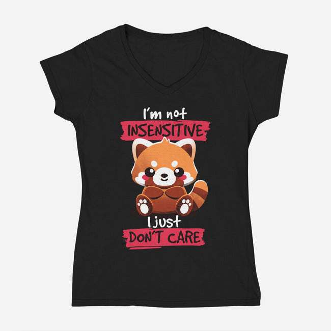 Insensitive Red Panda-womens v-neck tee-NemiMakeit