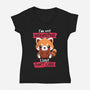 Insensitive Red Panda-womens v-neck tee-NemiMakeit