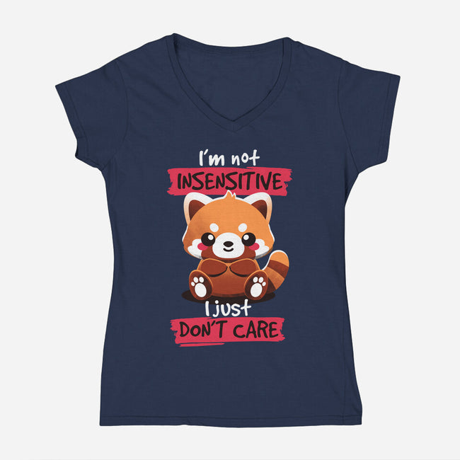 Insensitive Red Panda-womens v-neck tee-NemiMakeit