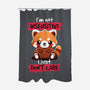 Insensitive Red Panda-none polyester shower curtain-NemiMakeit