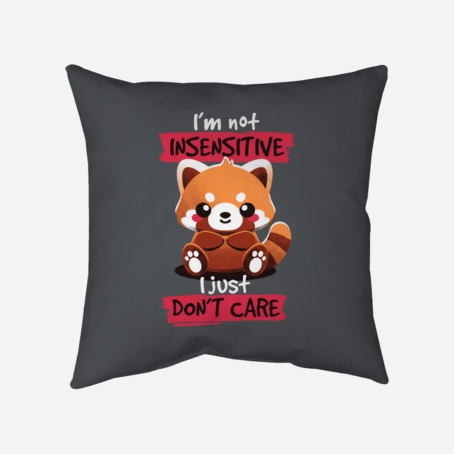 Insensitive Red Panda-none removable cover throw pillow-NemiMakeit