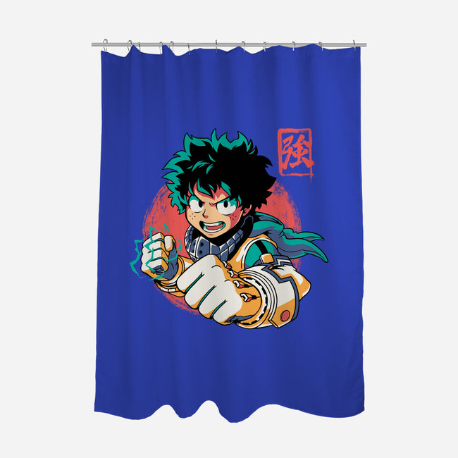 Detroit Smash-none polyester shower curtain-Corgibutt