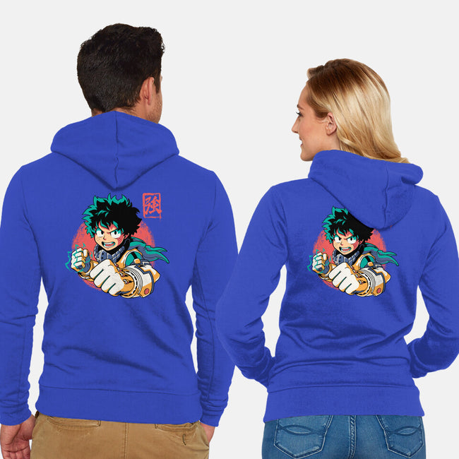 Detroit Smash-unisex zip-up sweatshirt-Corgibutt