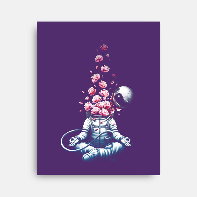 Astro Meditation Roses-none stretched canvas-tobefonseca