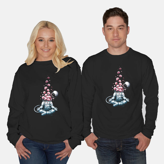 Astro Meditation Roses-unisex crew neck sweatshirt-tobefonseca