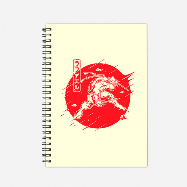 Red Warrior Turtle-none dot grid notebook-Rogelio