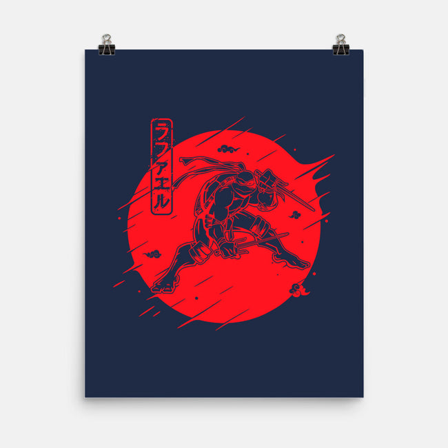 Red Warrior Turtle-none matte poster-Rogelio