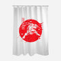 Red Warrior Turtle-none polyester shower curtain-Rogelio