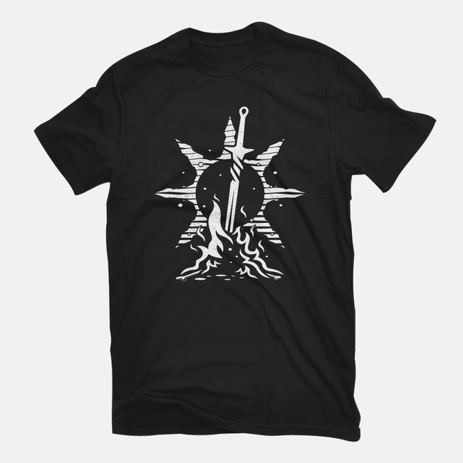 Praise The Bonfire-womens fitted tee-Logozaste
