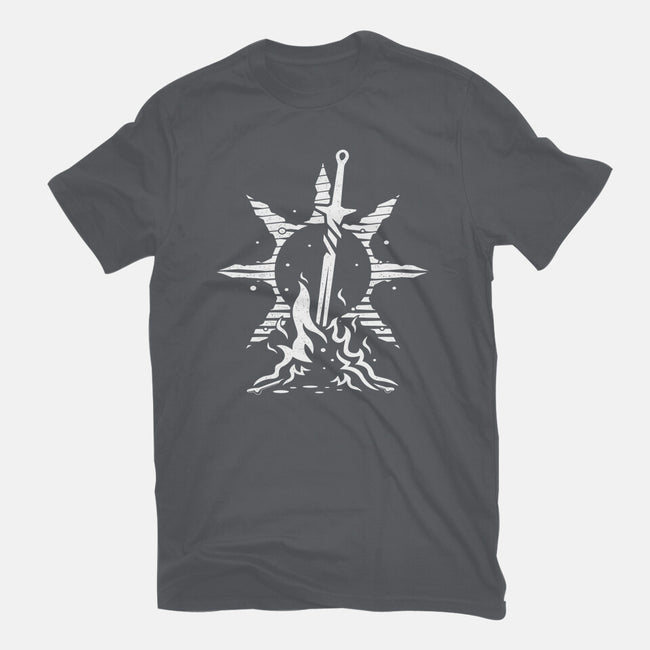 Praise The Bonfire-womens fitted tee-Logozaste