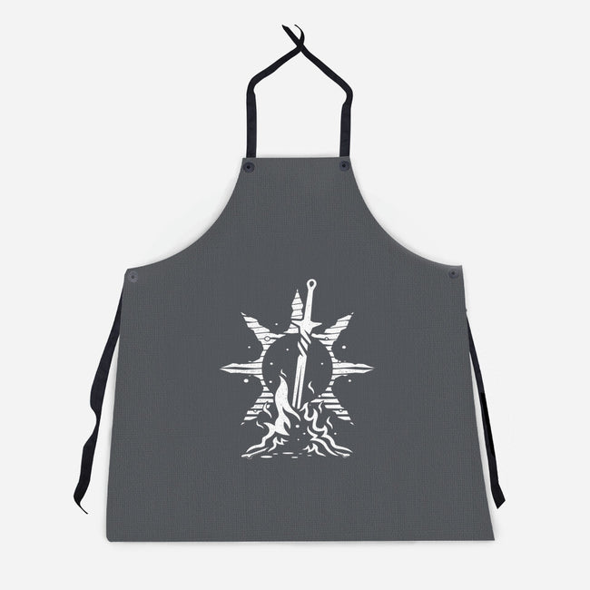 Praise The Bonfire-unisex kitchen apron-Logozaste