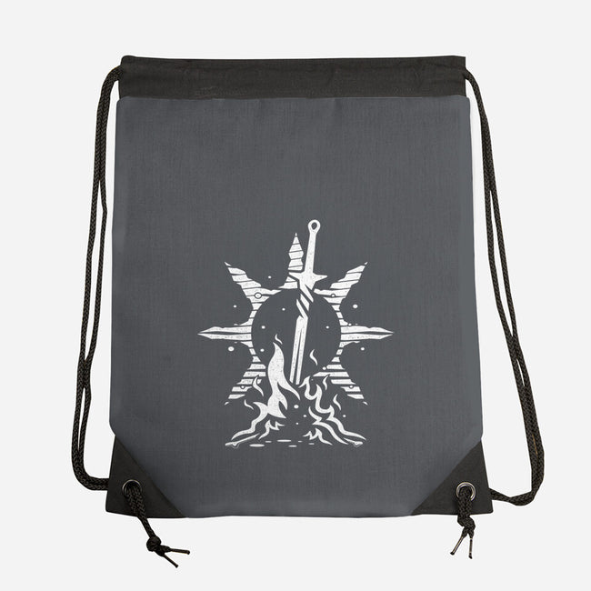 Praise The Bonfire-none drawstring bag-Logozaste