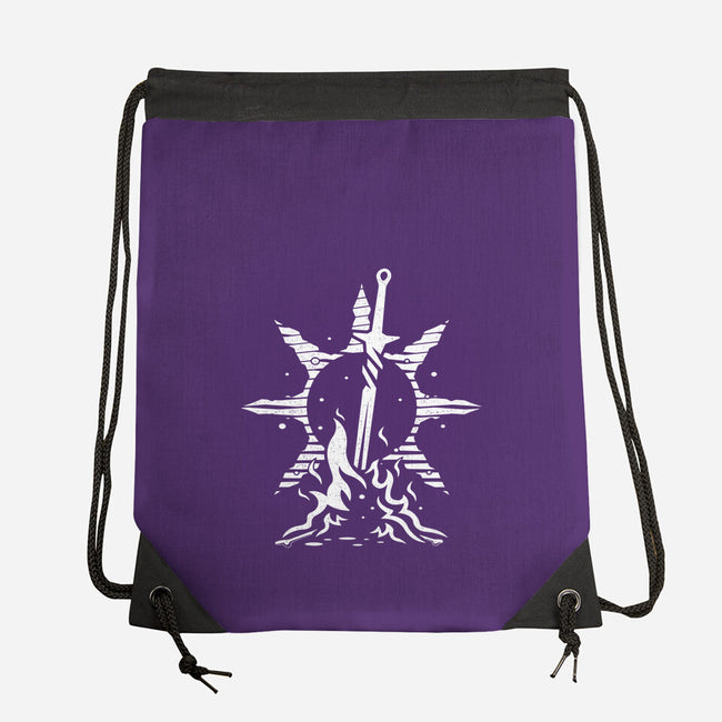 Praise The Bonfire-none drawstring bag-Logozaste