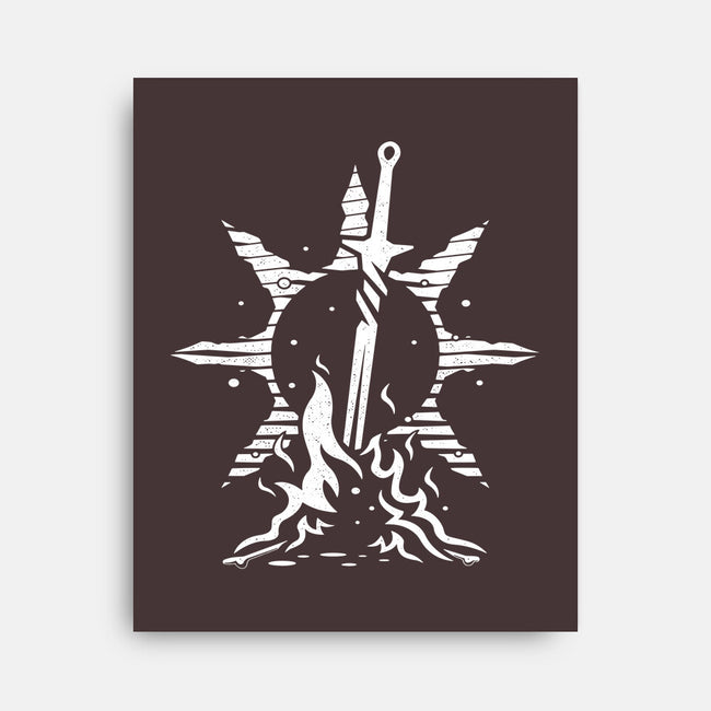 Praise The Bonfire-none stretched canvas-Logozaste