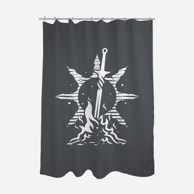 Praise The Bonfire-none polyester shower curtain-Logozaste