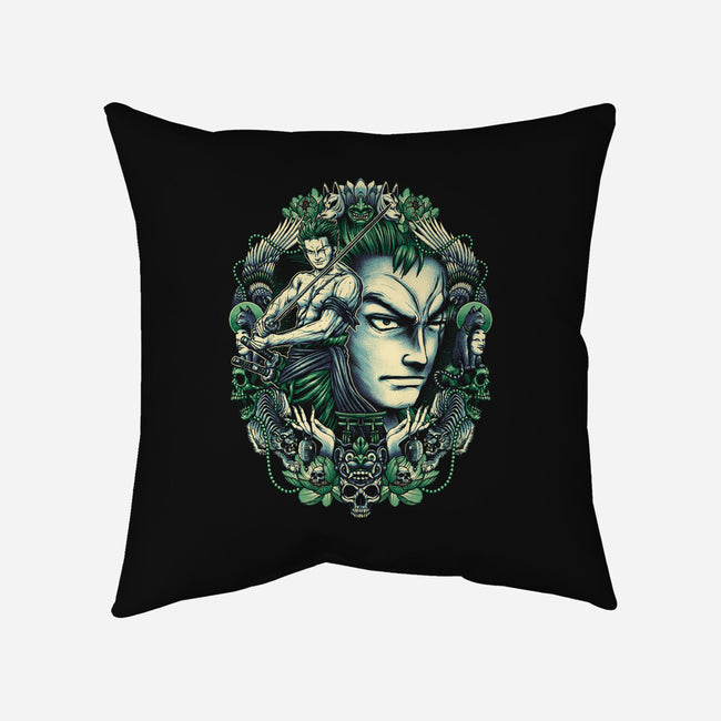Legend Of The Swordsman-none removable cover throw pillow-glitchygorilla