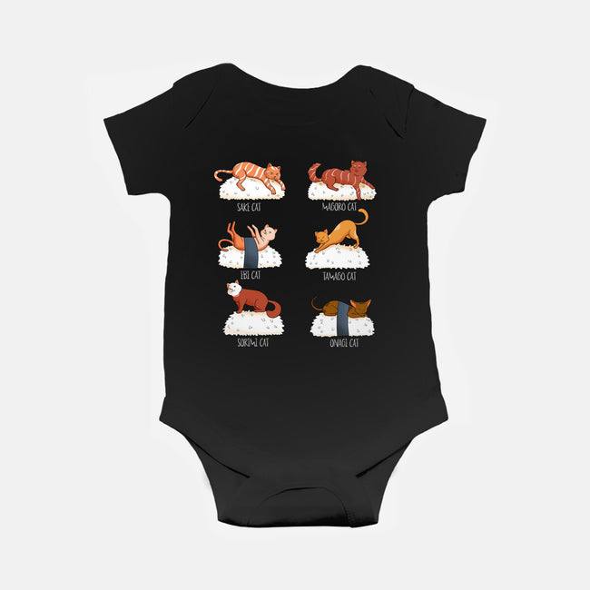 Sushi Cat-baby basic onesie-FunkVampire