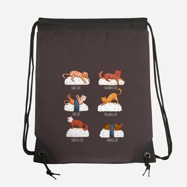 Sushi Cat-none drawstring bag-FunkVampire