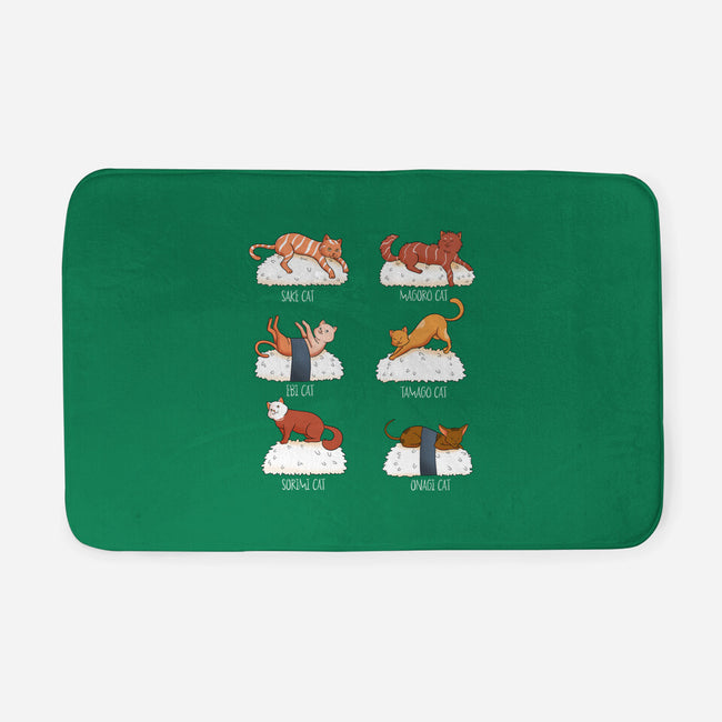 Sushi Cat-none memory foam bath mat-FunkVampire