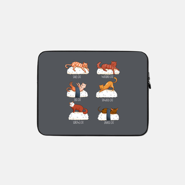 Sushi Cat-none zippered laptop sleeve-FunkVampire