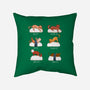 Sushi Cat-none removable cover w insert throw pillow-FunkVampire