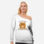 Only Here For The Alibi-womens off shoulder sweatshirt-kg07