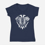 Shaxx Crucible-womens v-neck tee-Logozaste