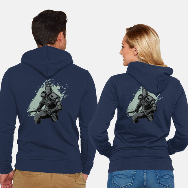 Dark Geralt-unisex zip-up sweatshirt-xMorfina