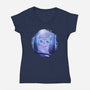 Owl Music-womens v-neck tee-ricolaa