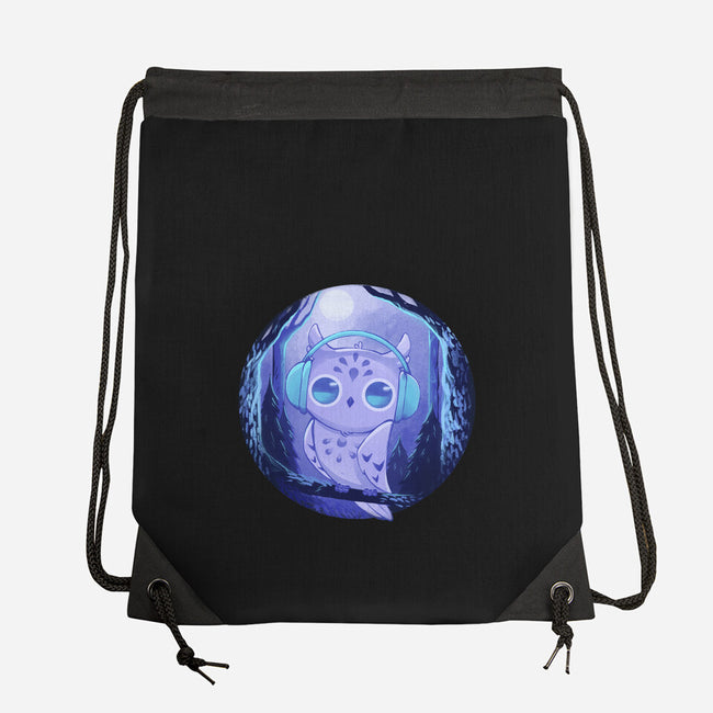 Owl Music-none drawstring bag-ricolaa